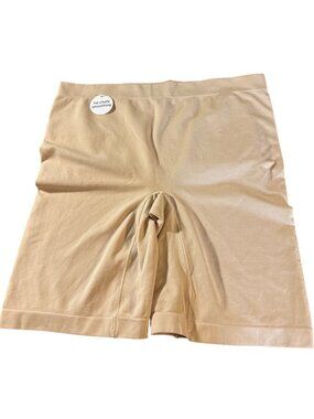 Womens Jockey Shapewear Skimmies 3XL Seamfree  No-Chafe Beige Stretch Slipshorts